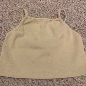 Olive green cropped tank